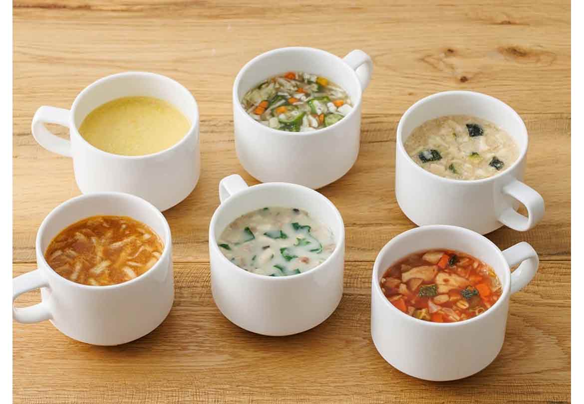 フリーズドライのスープは、素材の旨味がしっかりと感じられる