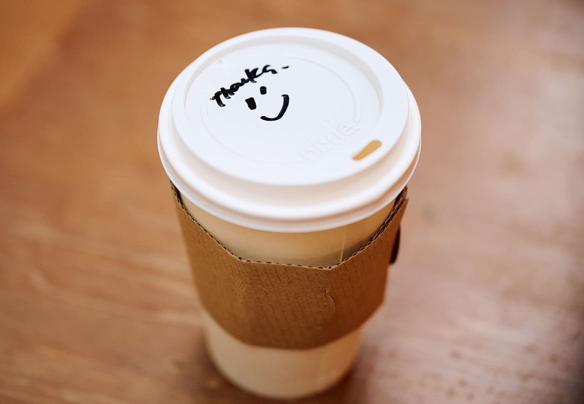 ドリンクに書かれたメッセージ