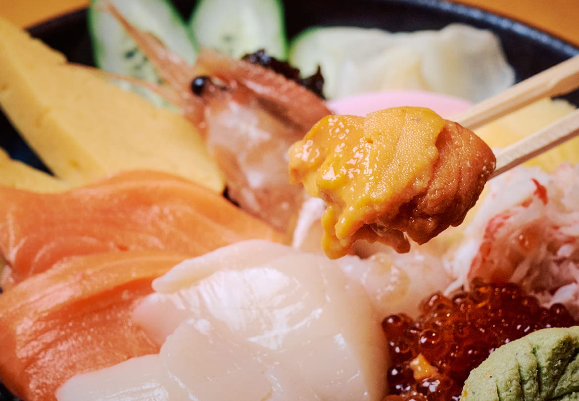 ウニが食べられるのは幸せ