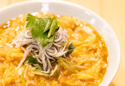 「しらす卵とじ」