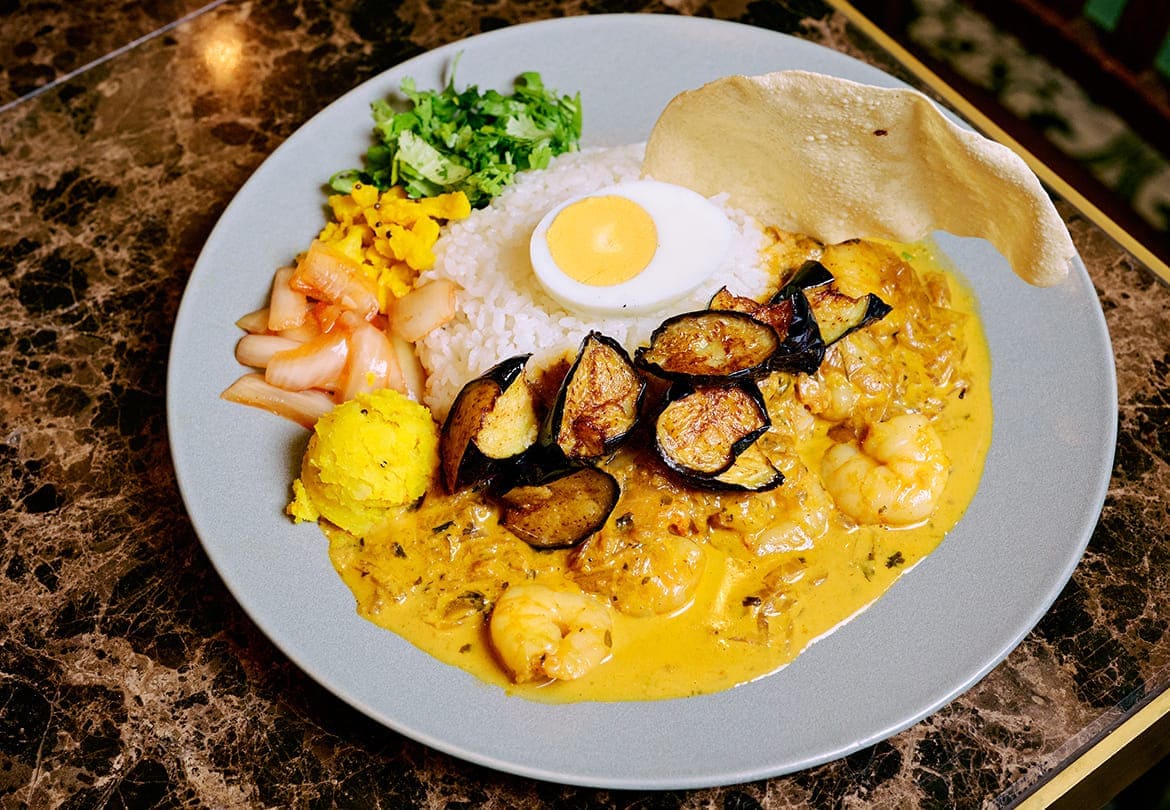シングル「海老カレー」1,550円＋「揚げナス」170円