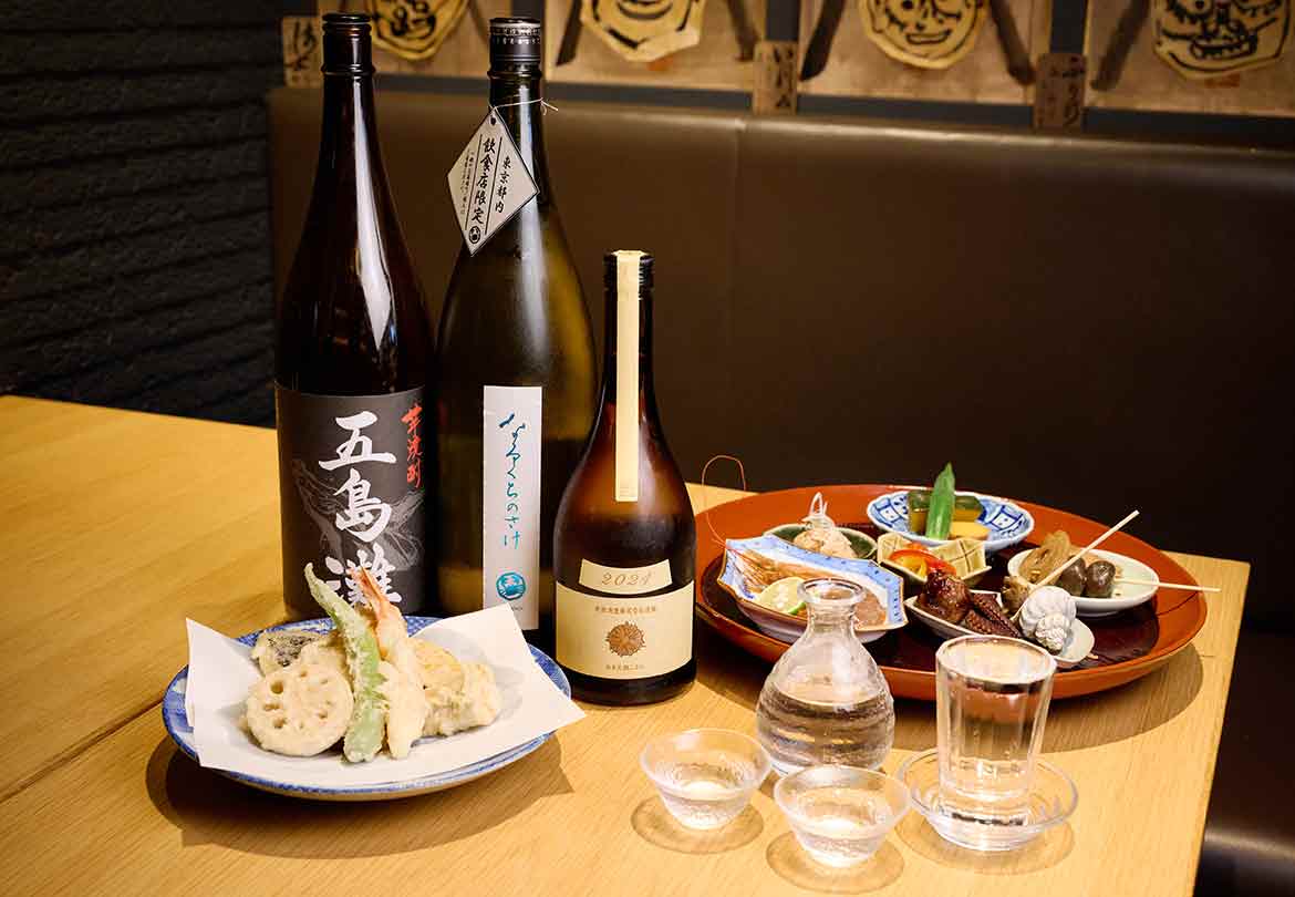 選びぬかれた日本酒、焼酎とともに上質な料理をたのしむ