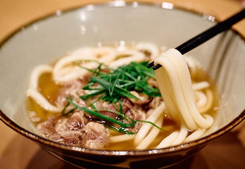 「牛肉おうどん」