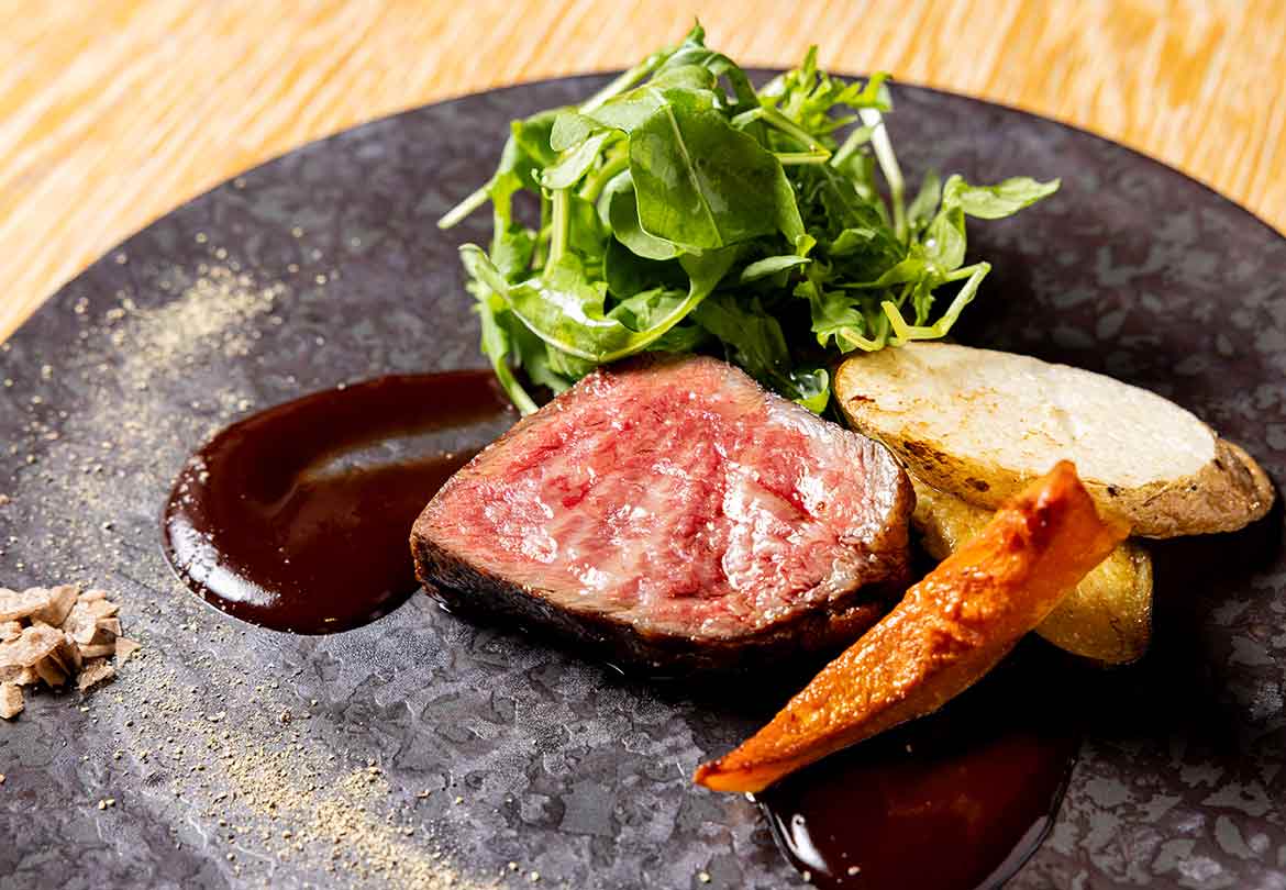黒毛和牛の希少部位「イチボ」のロースト