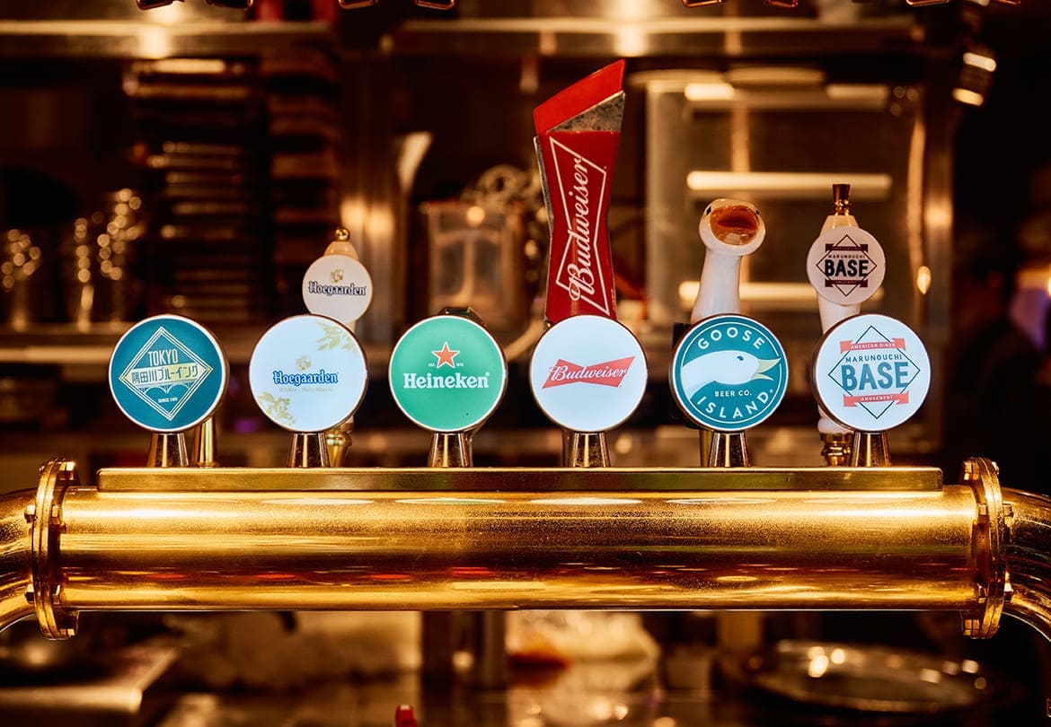 ダイニングエリアなら全ドラフトビールの飲み放題もある！