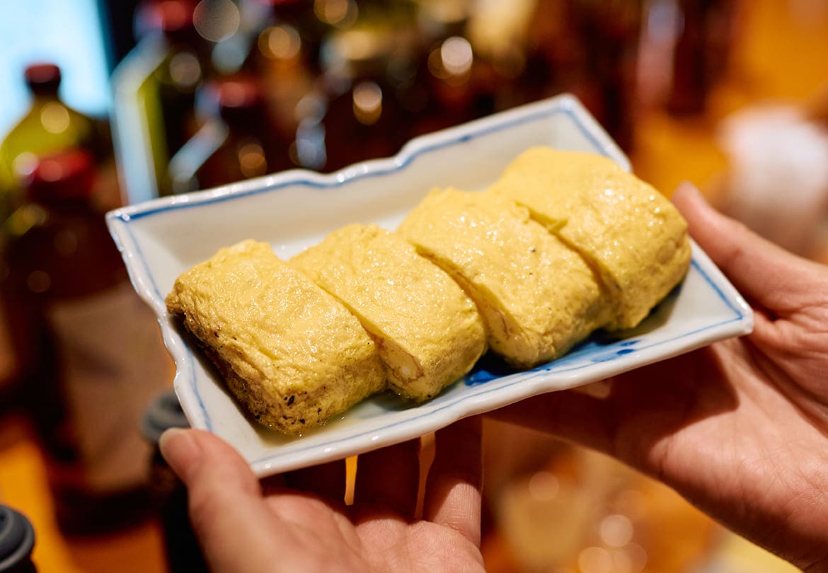 料理長の名前が付いた「健ちゃん自慢の出汁巻玉子」500円