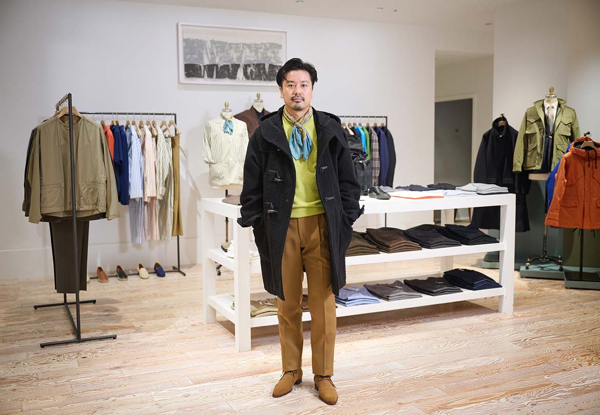 それぞれの素材のバランスを考えてスタイリング