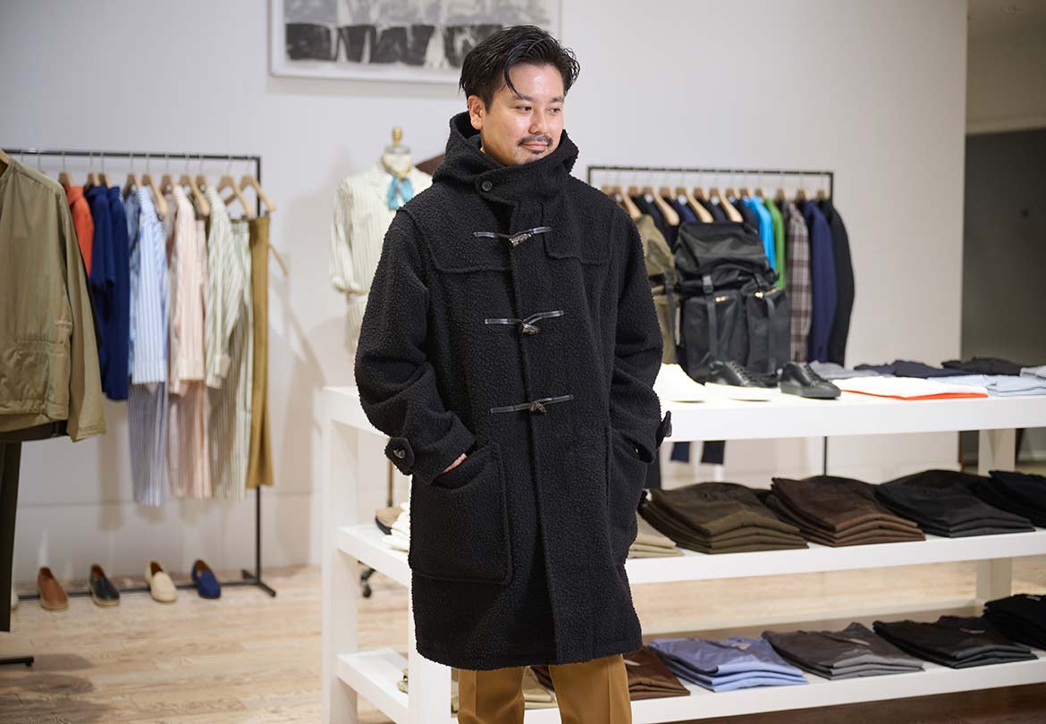 風合いのある生地を使いラフな雰囲気に