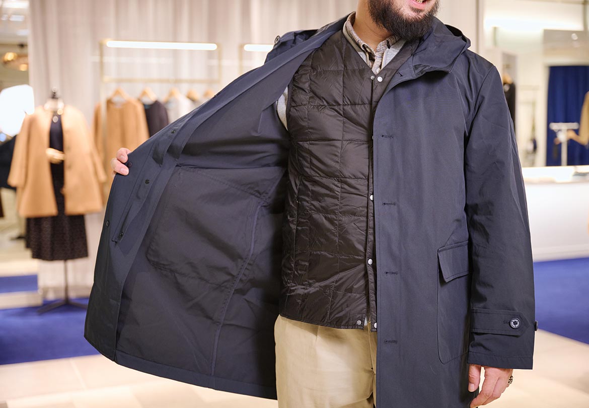 ライナーはコートに付けたままでも、取り外しても使用可能