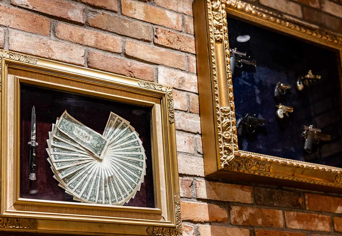 遊び心のある壁面ディスプレイ