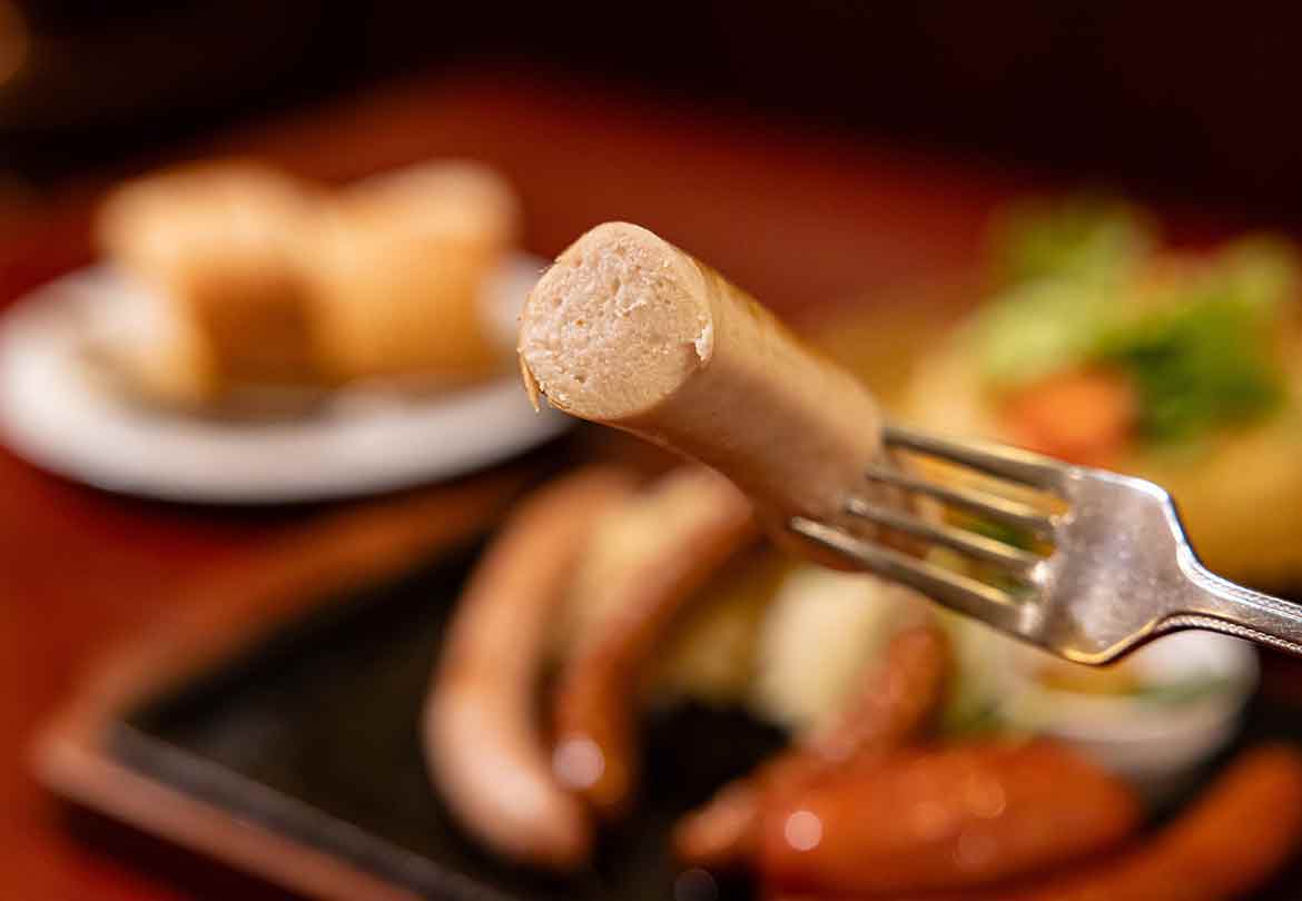 ふっくらとした口当たりのヴァイスブルスト