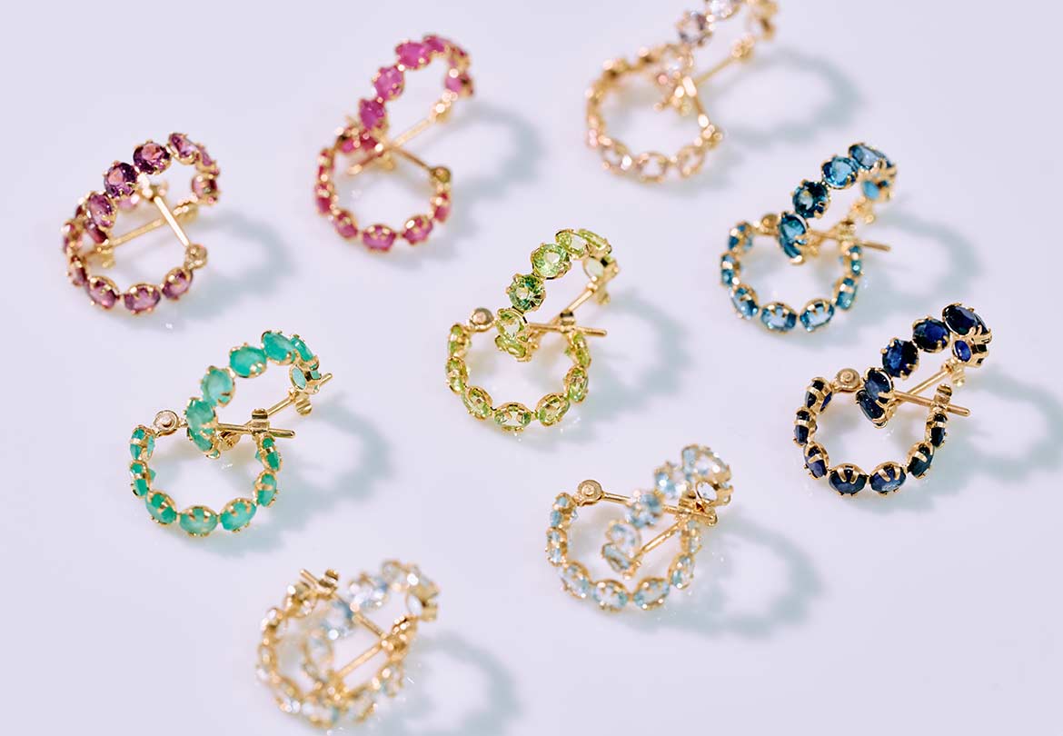 「スナップ フープ ピアス  | K10YG」14,300円〜