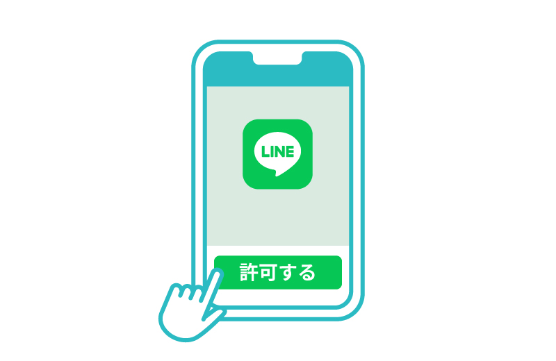 「許可する」をタップ